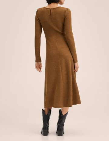 Rochie medie Mango, maro