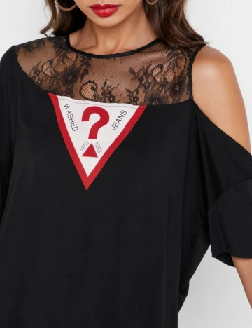 Tricou Guess, negru Negru