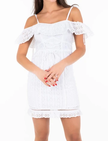 Rochie scurta Guess, alb