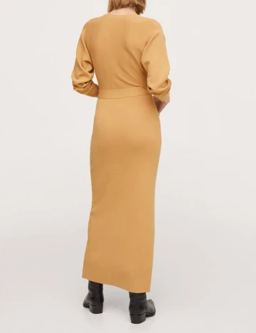Rochie lunga Mango, mustar Galben