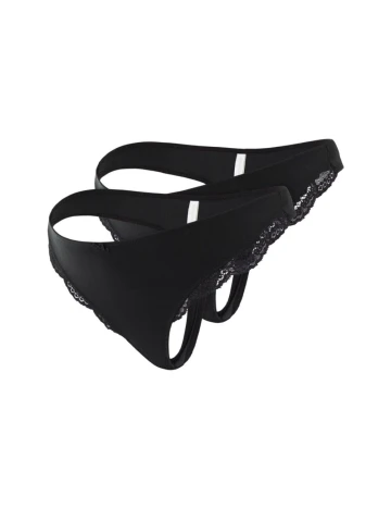Set Chiloti tanga Mamalicious, negru Negru