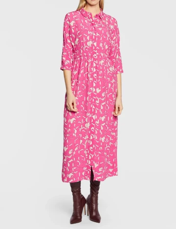 Rochie lunga Comma, roz Roz