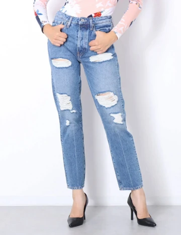 Blugi Guess, albastru Albastru