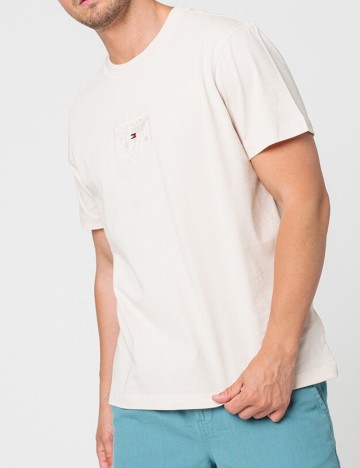 Tricou Tommy Hilfiger, crem