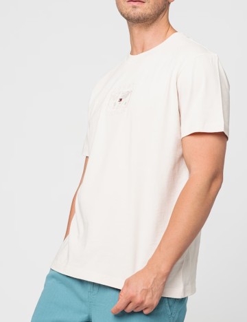Tricou Tommy Hilfiger, crem