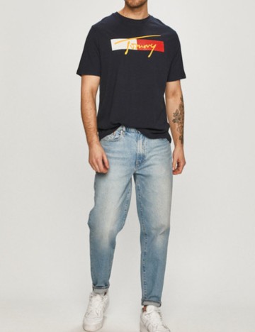 Tricou Tommy Jeans, bleumarin