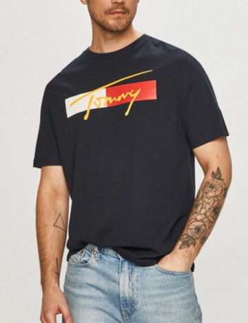 Tricou Tommy Jeans, bleumarin