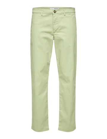 Pantaloni Selected, verde deschis
