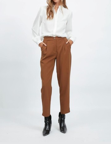 Pantaloni Vila, maro