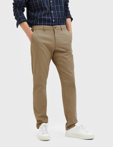 Pantaloni Selected, maro Maro