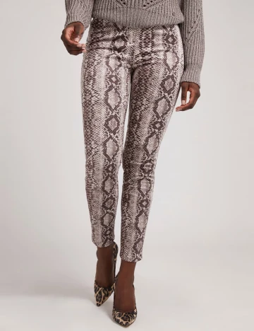 Pantaloni Guess, imprimeu sarpe Animal print