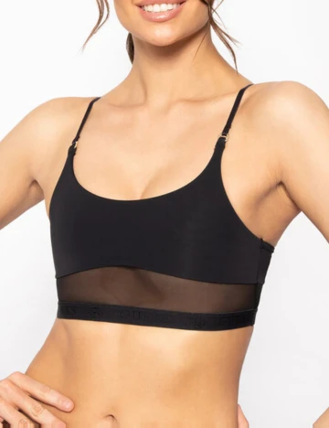 Bustiera Guess, negru Negru