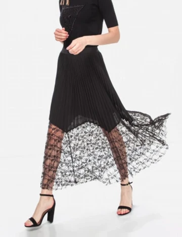 Fusta Guess, negru Negru