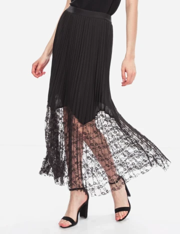 Fusta Guess, negru Negru