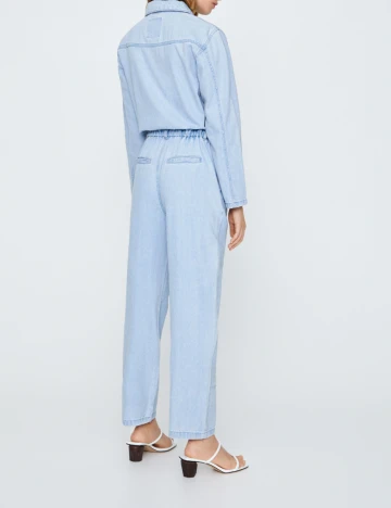 Salopeta Pull&Bear, albastru denim, L