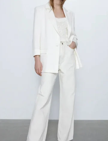 Sacou Zara, alb, XS
