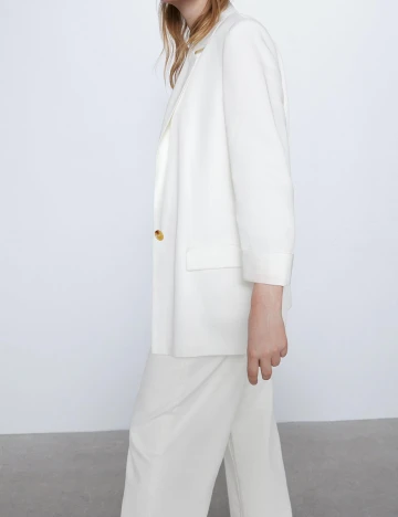 Sacou Zara, alb, XS