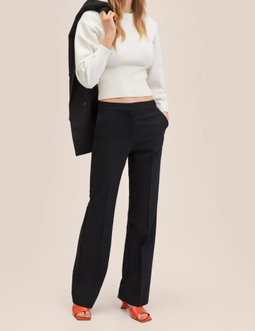 Pantaloni Mango, negru