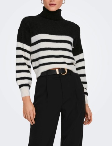 Pulover Only, alb/negru