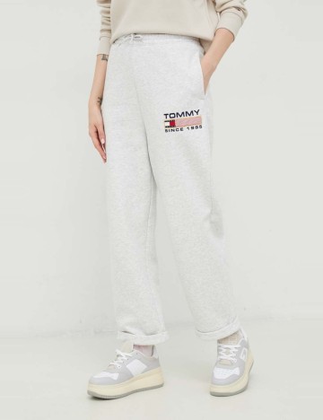 Pantaloni Tommy Jeans, gri