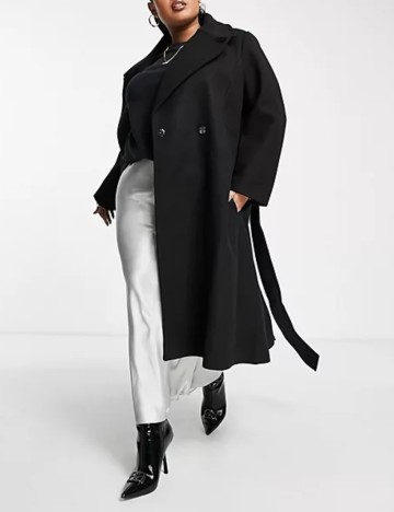 Palton Plus Size Forever New, negru