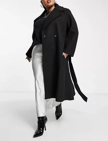 Palton Plus Size Forever New, negru