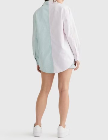 Camasa Tommy Jeans, roz-verde