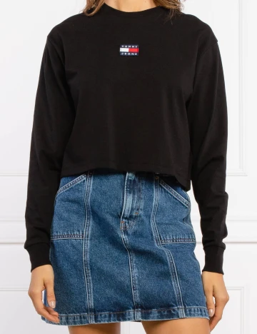 Bluza Tommy Jeans, negru Negru