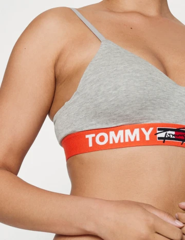 Bustiera sport Tommy Jeans, gri