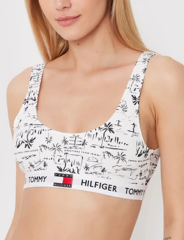 Bustiera Tommy Hilfiger, alb Alb