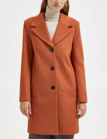 Palton Selected Femme, caramiziu Portocaliu