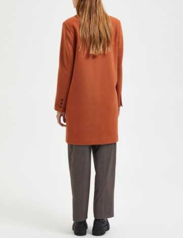 Palton Selected Femme, caramiziu