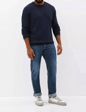 Bluza s.Oliver Plus Size Men, bleumarin Albastru
