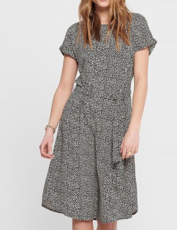 Rochie medie Jacqueline de Yong, negru/crem
