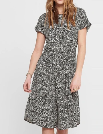Rochie medie Jacqueline de Yong, negru/crem Crem