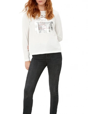 Bluza s.Oliver, alb Alb