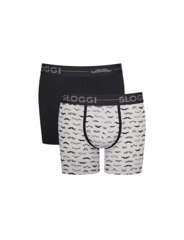 
						Set Boxeri 2 perechi Sloggi by Triumph, alb/negru