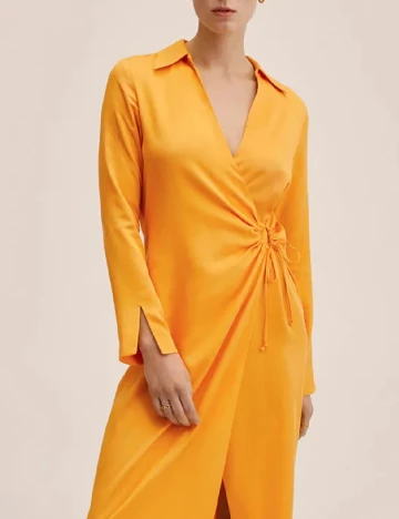 Rochie medie Mango, portocaliu Portocaliu