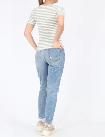 Tricou Jacqueline de Yong, alb/verde