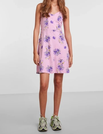 Rochie scurta Pieces, roz Roz
