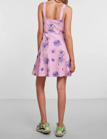 Rochie scurta Pieces, roz Roz
