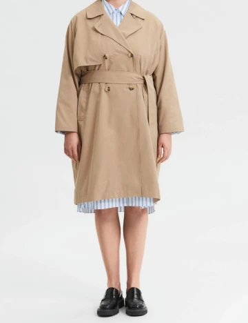 Trench Selected Femme Plus Size, maro Maro