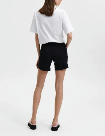 Pantaloni scurti Selected Femme, negru