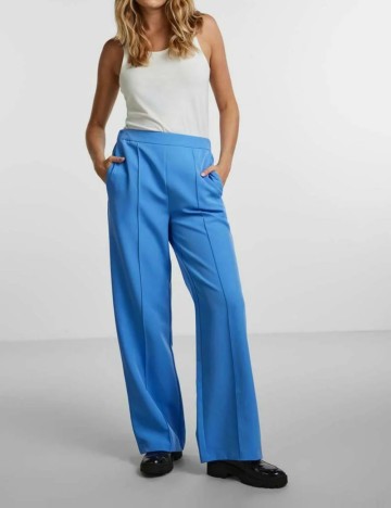 
						Pantaloni Pieces, albastru