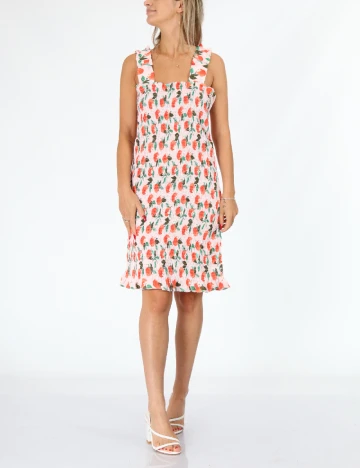 Rochie scurta Pieces, roz Roz