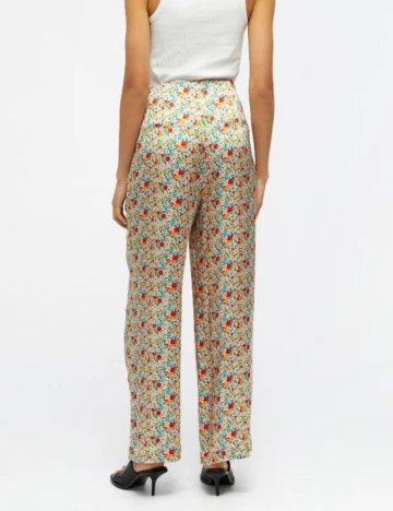 Pantaloni Object, floral Floral print