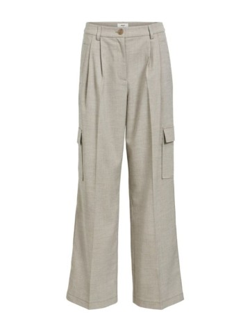 Pantaloni Object, crem