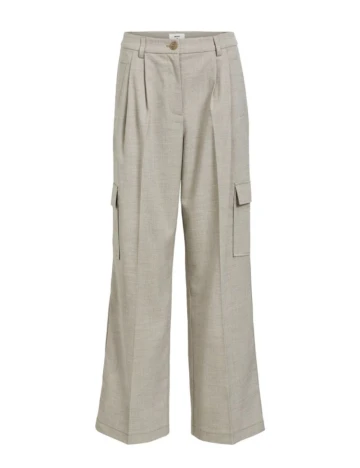 Pantaloni Object, crem