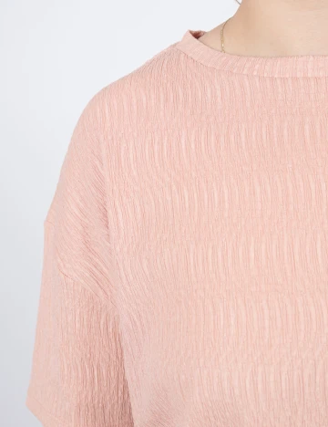 Tricou Q/S, piersica Roz