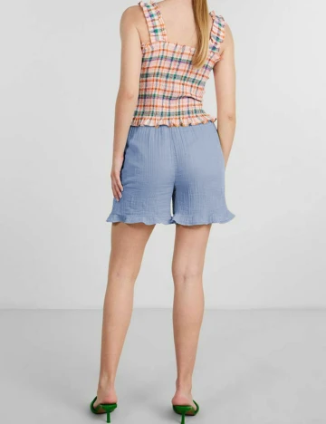 Pantaloni scurti Pieces, albastru